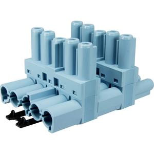 Adels-Contact 18088 T-Verteiler T-Verteiler Gesamtpolzahl: 5 + PE 20A Pastell-Blau 50St.