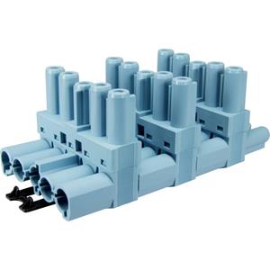 Adels-Contact 18091 T-Verteiler T-Verteiler Gesamtpolzahl: 5 + PE 20A Pastell-Blau 50St.