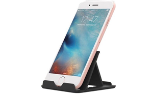 LuxeBass Universele Vouwbare desktop telefoonhouder standaard - Zwart Stelbaar