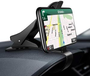 LuxeBass Universele Autohouder- Telefoonhouder - Klem -Zwart - GSM houder - Mobile car holder - Handsfree - LB449