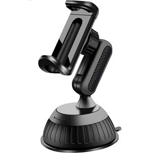 LuxeBass Telefoonhouder Auto | Voorruit en Dashboard || Zuignap&Klemsysteem | 360 graden roteren - LB523