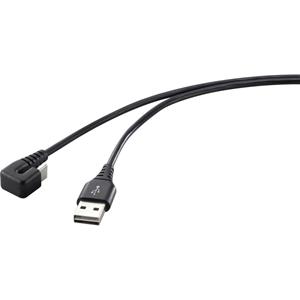 Renkforce USB-Kabel USB 2.0 USB-C™ Stecker, USB-A Stecker 1.00m Schwarz RF-4609276