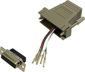 bklelectronic BKL Electronic 10121112 Adapter D-SUB-Buchse 15pol. - RJ12-Buchse 1 St. Single