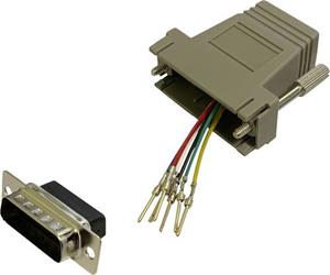 BKL Electronic 10121115 Adapter D-sub stekker 15-polig - RJ12-bus 1 stuk(s) Single