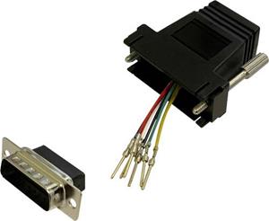BKL Electronic 10121116 Adapter D-sub stekker 15-polig - RJ12-bus 1 stuk(s) Single