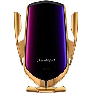 LuxeBass R2 Auto Telefoonhouder met Draadloze Qi lader - Goud