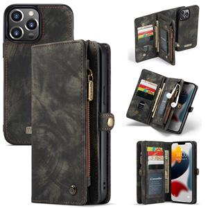 Caseme vintage 2 in 1 portemonnee hoes - iPhone 13 Pro - Zwart