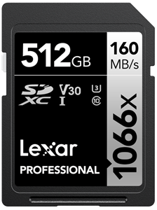 Lexar SDXC Professional UHS-I 1066X 512GB