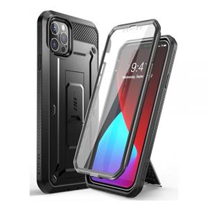 SUPCASE 360 Backcase hoesje met screenprotector iPhone 12 Pro en 12 Zwart