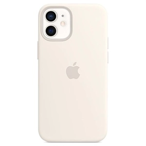 Apple Silikon Case MagSafe iPhone 12 mini | Weiß
