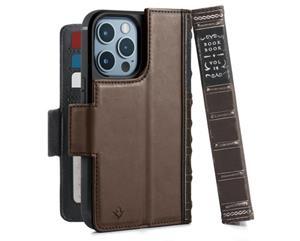 Twelve South BookBook iPhone 13 Pro Wallet Leren Hoesje - Bruin