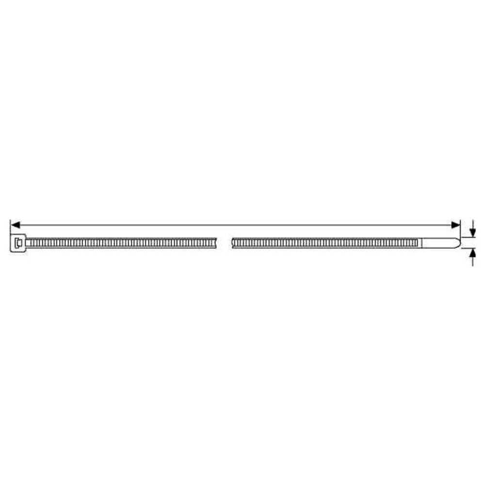 HellermannTyton 138-00034 UB270C-N-PA66-NA Kabelbinder 270mm 4.60mm Natur 100St.