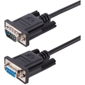 Startech .com 9FMNM-3M-RS232-CABLE seriële kabel Zwart DB-9