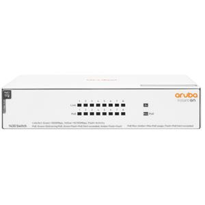 HPE Aruba Instant On 1430 8G Class4 PoE 64W lüfterlos unmanaged Gigabit Switch EU (R8R46A)