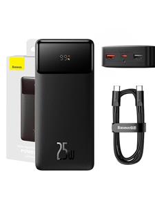 Baseus Bipow Powerbank met LED Display - 20000mAh, 25W - Zwart