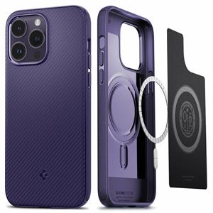 Spigen Mag Armor iPhone 14 Pro Max Hybrid Hoesje - Diep paars