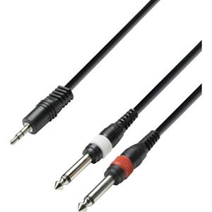 Adam Hall 3 Star YWPP 0300 verloopkabel 1x mini-jack naar 2x mono jack 3m