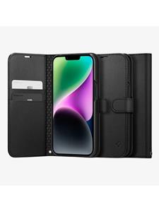 Spigen Wallet S iPhone 14 Portemonnee Hoesje - Zwart