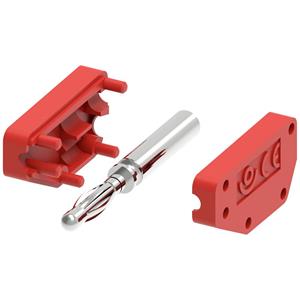 electropjp Electro PJP 215-CD1-R Banaanstekker Stekker, recht Stift-Ø: 2 mm Rood 1 stuk(s)
