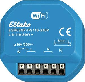 Eltako Stromstoß-Schalter Unterputz ESR62NP-IP/110-240V 1 Schließer 240V 16A 1St.