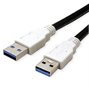 Bachmann USB-kabel USB 3.2 Gen1 (USB 3.0 / USB 3.1 Gen1) USB-A stekker, USB-A stekker 1.00 m Zwart, Grijs Afgeschermd 918.176