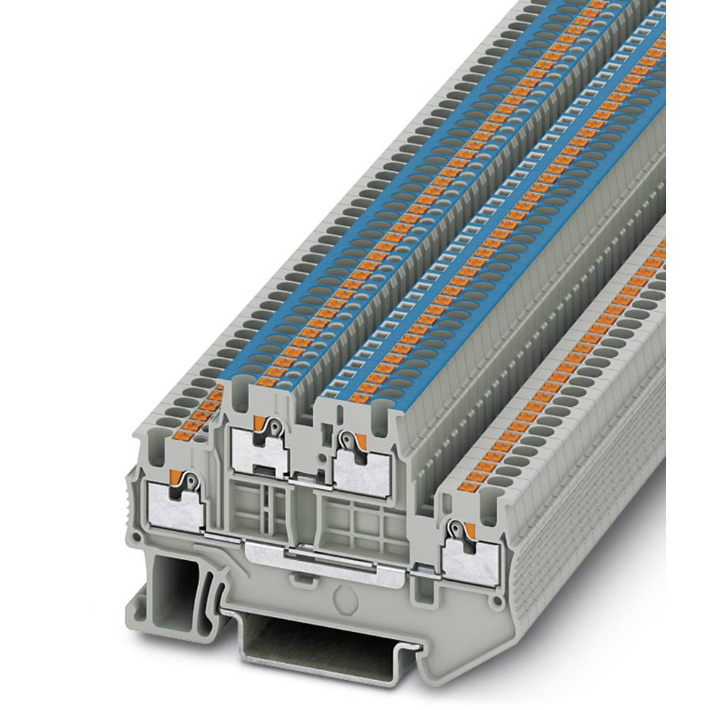 Phoenix Contact PTTB 1,5/S-L/N 3208544 Klem 2-etages Aantal polen: 4 0.14 mm² 1.5 mm² Grijs 50 stuk(s)