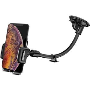 LuxeBass Universeel Telefoonhouder Auto | Autohouder met Zuignap | Flexibel Buigbaar arm - LB516