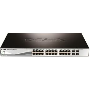 D-Link DGS-1210-28P/E Netwerk switch RJ45/SFP 24 + 4 poorten 56 GBit/s PoE-functie