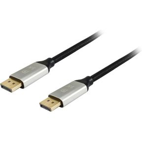 Equip 119263 DisplayPort kabel 3 m Aluminium, Zwart