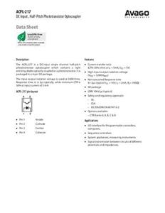 Broadcom Optokoppler Phototransistor ACPL-217-500E SO-4 Transistor DC