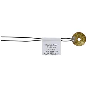 thermotech Thermo TECH Polyimide Verwarmingsfolie Zelfklevend 5 V 2.5 W Beschermingsklasse IPX4 (Ø) 20 mm