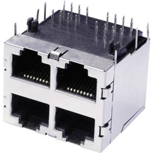 Econ connect 3022S2 Dubbeldeks meerpoorts 4x RJ45 Bus, inbouw horizontaal Aantal polen: 8 Metaal 1 stuk(s)