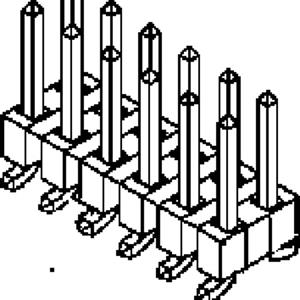 Molex MOL Power & Signal Sol. Male connector Aantal rijen 2 Totaal aantal polen 14 1 stuk(s) Tube