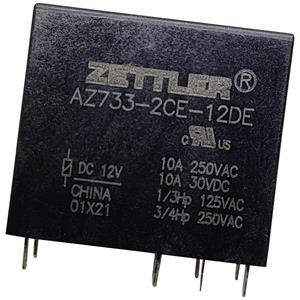 zettlerelectronics Zettler Electronics AZ733-2CE-6DE Printrelais 6 V/DC 12A 2 Wechsler 1St.