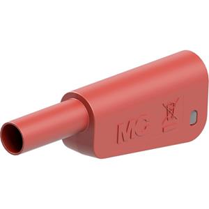 Stäubli SLQ-4N-46 Sicherheits-Lamellenstecker Stecker Stift-Ø: 4mm Rot
