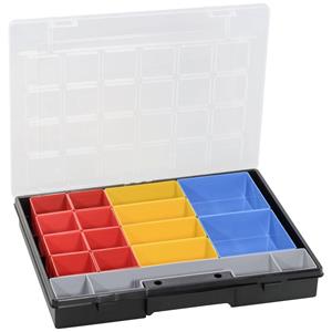 Allit EuroPlus Flex 37-17, schwarz Assortimentskoffer (l x b x h) 370 x 295 x 55 mm Aantal vakken: 17 Doorzichtige deksel 1 stuk(s)