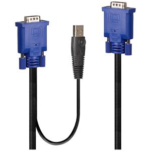 LINDY KVM Adapter [1x VGA - 1x VGA, USB-A] 1.00m Schwarz, Blau