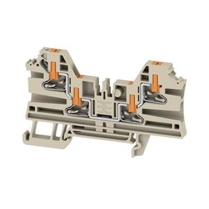 Weidmüller Durchgangs-ReihenklemmeUSH IN, 2.5 mm², 800 V, 24 A, Anzahl Anschlüsse: 4 AL4C 2.5 284