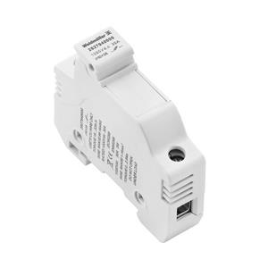 weidmüller Sicherungs-Reihenklemme, 1000 V, 10x38, ohne LED, Schraubanschluss, 10 mm², 30 A, 10 x 38 mm, hellb