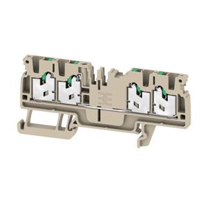 Weidmüller Durchgangs-Reihenklemme, SNAP IN, 2.5 mm², 800 V, 24 A, Anzahl Anschlüsse: 4 S4C 2.5 2