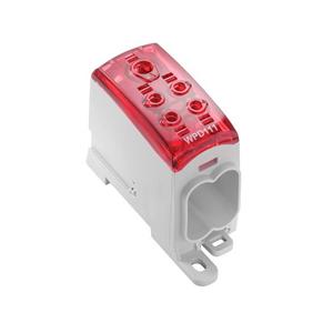 Weidmüller Potentiaalverdeelklem, schroefaansluiting, 95, 1000 V, 232 A, Aantal aansluitingen: 5-getal: 1, TS 35, montageplaat, rood  WPD 111 1X95/4X35 RD