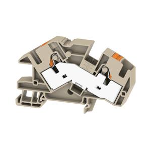 Installatie-etageklemmenUSH IN, 16 mmm/m, 800 V, 76 A, aantal aansluitingen: 2, Aantal etages: 1, donkerbeige Weidmüller AITB 16 BB 2C 2668740000 20 stuk(s)
