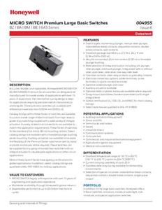 honeywellsps Honeywell SPS BZ-R178 Schnappschalter 1St.