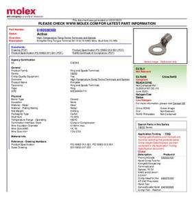 Molex 192030388 Ringkabelschuh Loch-Ø=5mm Box