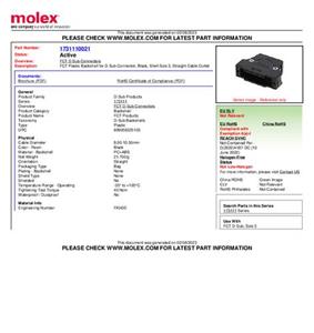 Molex 1731110296 D-sub behuizing 1 stuk(s)