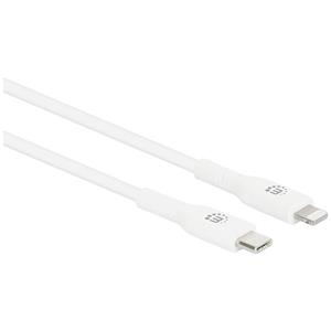 Manhattan USB-kabel USB-C stekker, Apple Lightning stekker 1.00 m Wit 394512