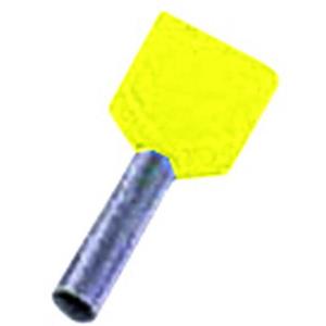 Intercable 180802 Dubbele adereindhulzen 6.00 mm² Deels geïsoleerd Geel 100 stuk(s)
