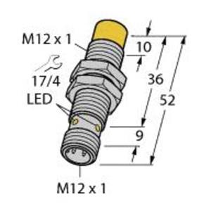 Turck Induktiver Sensor nicht bündig PNP, Schließer NI8-M12-AP6X-H1141