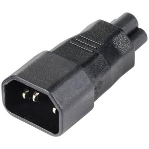 trucomponents TRU COMPONENTS Netz-Adapter Kaltgeräte-Stecker C14 - Kleeblatt-Buchse C5 Gesamtpolzahl: 2