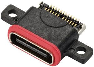 TRU COMPONENTS Zusatzklemmen Micro USB3.1 Typ C montierte Buchse Buchse, Einbau horizontal TC-104, (TC-10490668)